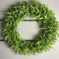 Beatiful round shape artificial leaves hanging wreath for home decor